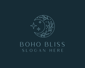 Floral Moon Holistic logo design