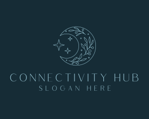 Decor - Floral Moon Holistic logo design