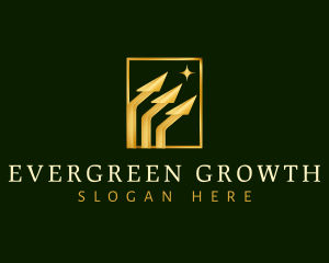 Arrow Growth Pointer logo design