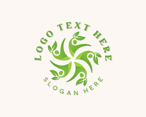 Support - Leaf Community People logo design