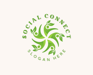 People - Leaf Community People logo design