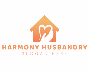 Heart Hand House logo design