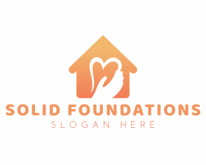 Social Club - Heart Hand House logo design