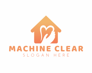 Social Club - Heart Hand House logo design
