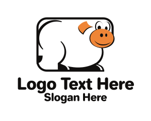 Oblong - Cow Dairy Farm logo design