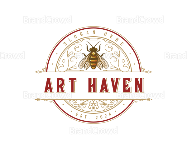 Honey Bee Ornamental Logo