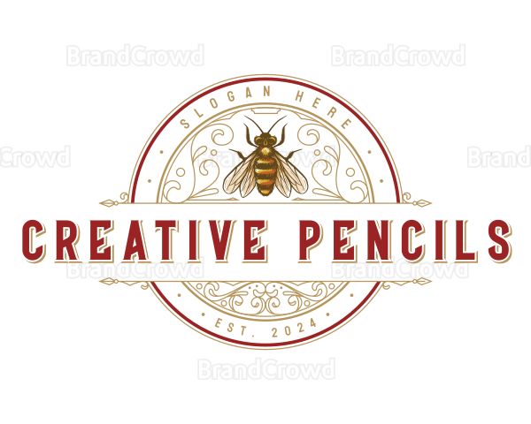 Honey Bee Ornamental Logo