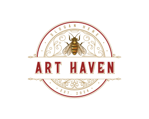 Honey Bee Ornamental Logo