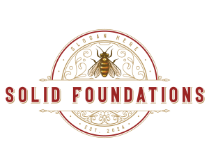Honey Bee Ornamental Logo