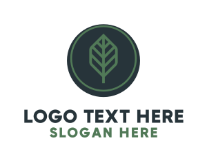 Badge - Geometric Leaf Badge logo design