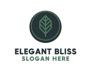 Geometric Leaf Badge Logo