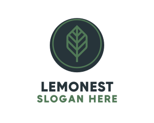 Geometric Leaf Badge Logo