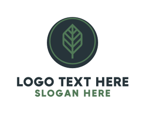 Geometric Leaf Badge Logo