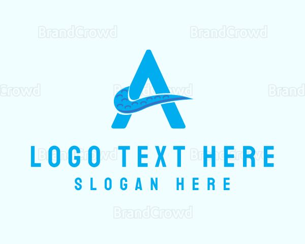 Blue Tentacle Letter A Logo