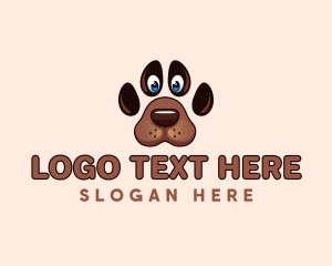 Pet Grooming - Pet Dog Paw logo design