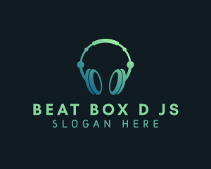 Dj - DJ Sound Headphones logo design