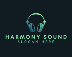 Sound - DJ Sound Headphones logo design