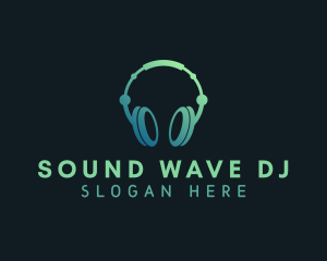 Dj - DJ Sound Headphones logo design