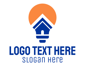 Light - Bulb House logo design