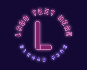 Light - Cool Neon Nightclub logo design