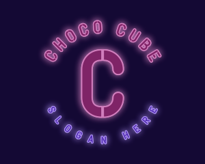 Music - Cool Neon Nightclub logo design