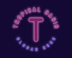 Exotic - Cool Neon Nightclub logo design
