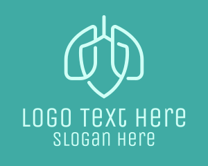 Lung Disease - Shield Lung Protection logo design