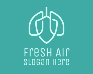 Breathe - Shield Lung Protection logo design