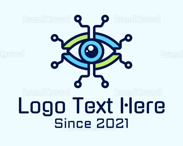 Tech Circuit Eye Logo