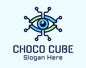 Tech Circuit Eye Logo