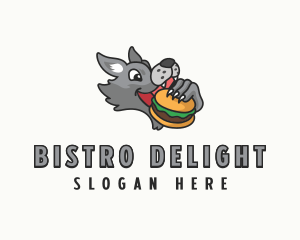 Wolf Burger Dining logo design