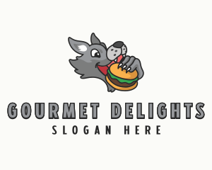 Wolf Burger Dining logo design