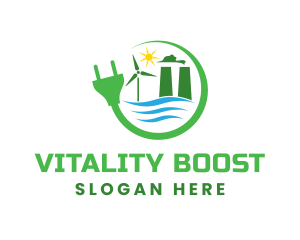 Vitality - Sun Eco Electricity logo design