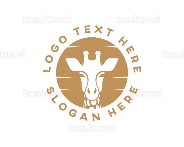 Giraffe Zoo Safari Logo