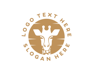 Desert Animal - Giraffe Zoo Safari logo design