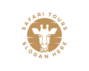 Giraffe Zoo Safari logo design