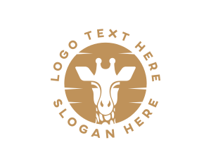 Giraffe Zoo Safari Logo