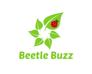 Beetle - Green Leaves Beetle logo design