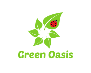 Green Leaves Beetle logo design