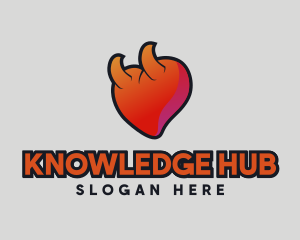 Porn - Naughty Heart Horn logo design