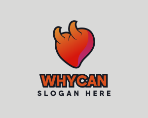 Love - Naughty Heart Horn logo design
