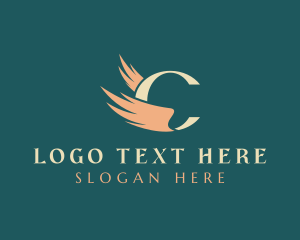Courier - Generic Wings Letter C logo design