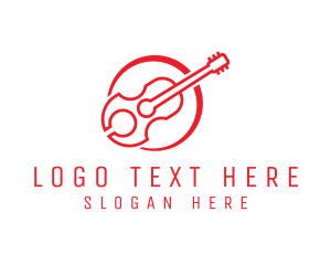 Guitar Lessons - Guitar Wrench Intrument logo design