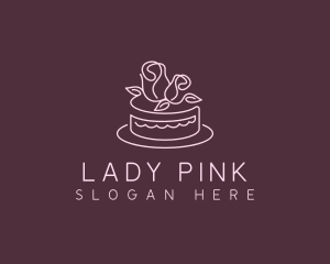 Food - Pastry Flower Cake logo design