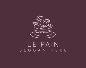 Boulangerie - Pastry Flower Cake logo design