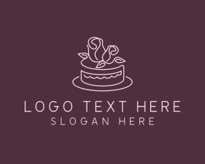 Bakeshop - Pastry Flower Cake logo design