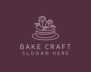 Pastry Flower Cake logo design