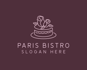 Pastry Flower Cake logo design