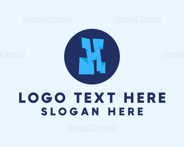 Blue Letter H Logo