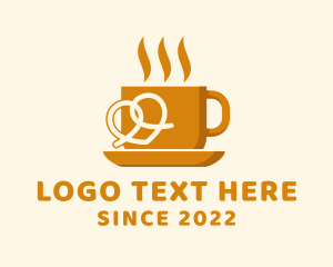Cafe - Hot Cup Pretzel logo design